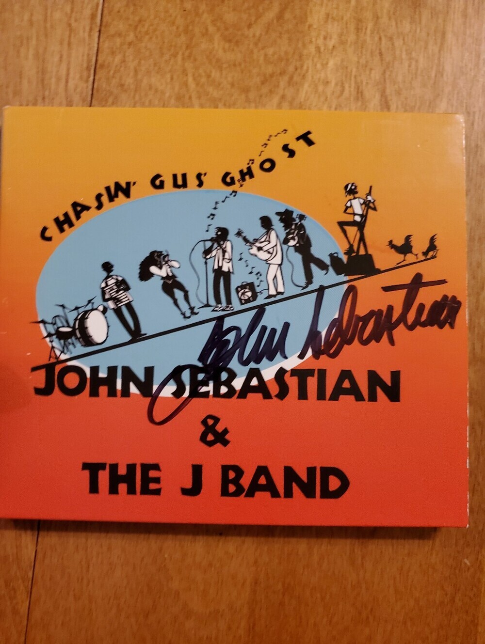 SIGNED John Sebastian & The J Band CD Chasin Gus Ghost Vintage